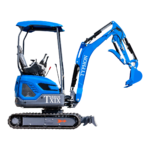 TYPHON TERROR XIX STORM Mini Excavator – 4000lbs Trench Digger with Boom Swing, Canopy, Retractable Tracks
